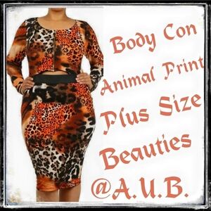ANIMAL BODY CON DRESS
